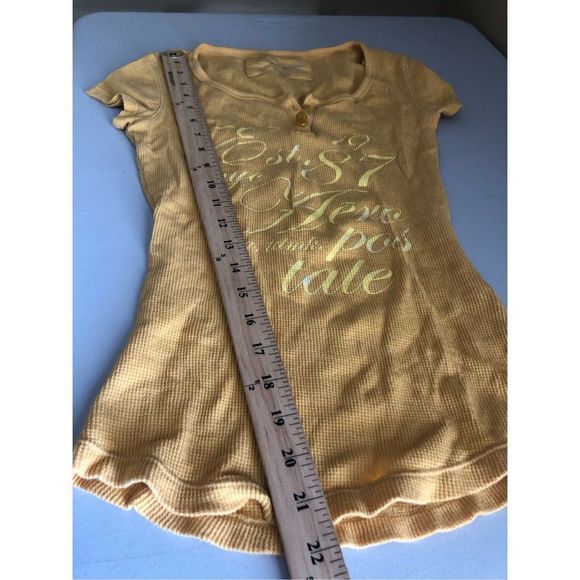 Aeropostale Yellow Short Sleeve Tee - Picture 4 of 4
